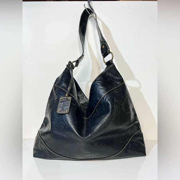🛍️LIZ & CO. ‎ Black faux leather Hobo bag. - Picture 1 of 10